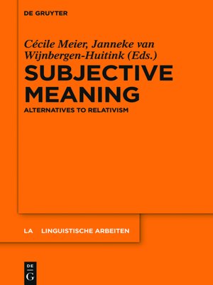 cover image of Subjective Meaning